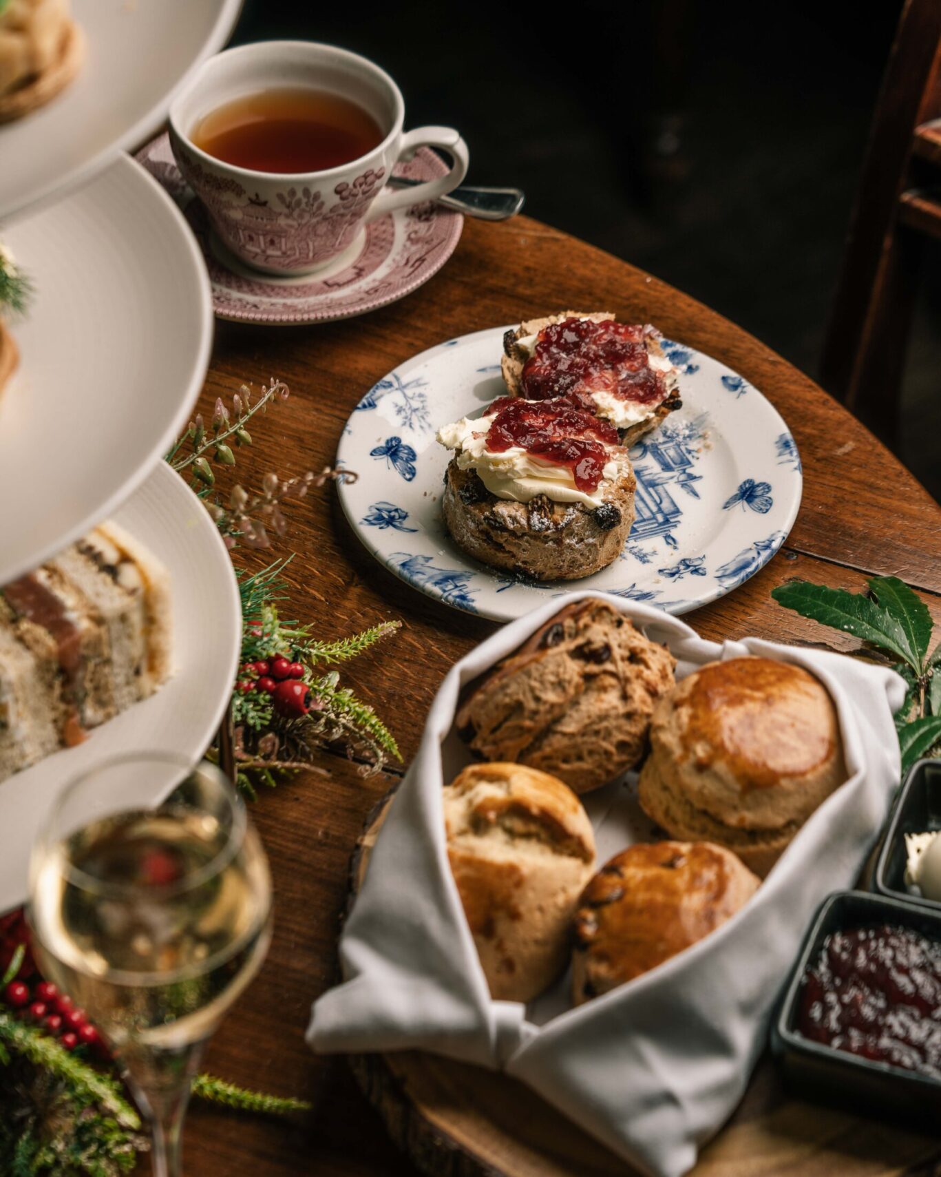 Scones, cream, jam