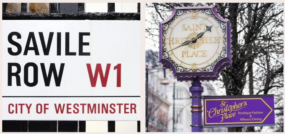 Saville row & St Christopher's Place perfect guide