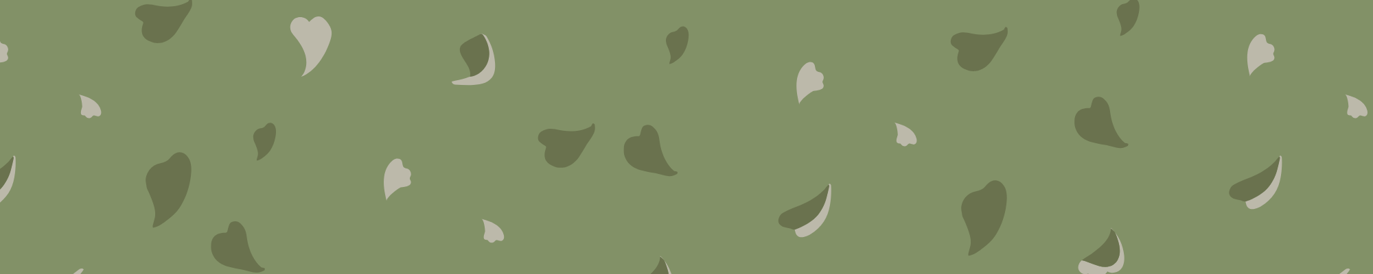 Green love heart banner